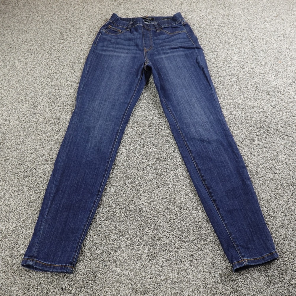 Judy Blue Jeans Womens 7 Dark Denim Trouser Pants High Rise Waist Slim Stretch